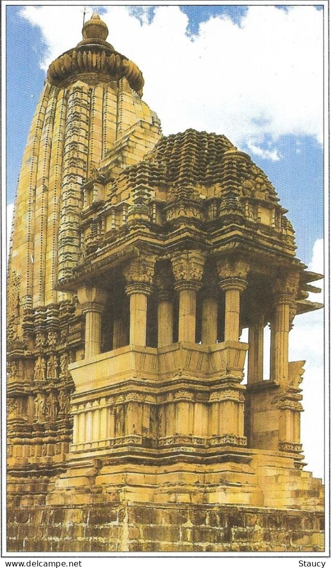 India Khajuraho Temples MONUMENTS - JATKARI Or CHATURBHUJ Temple Eastern Group Picture Post CARD New As Per Scan - Hinduismus