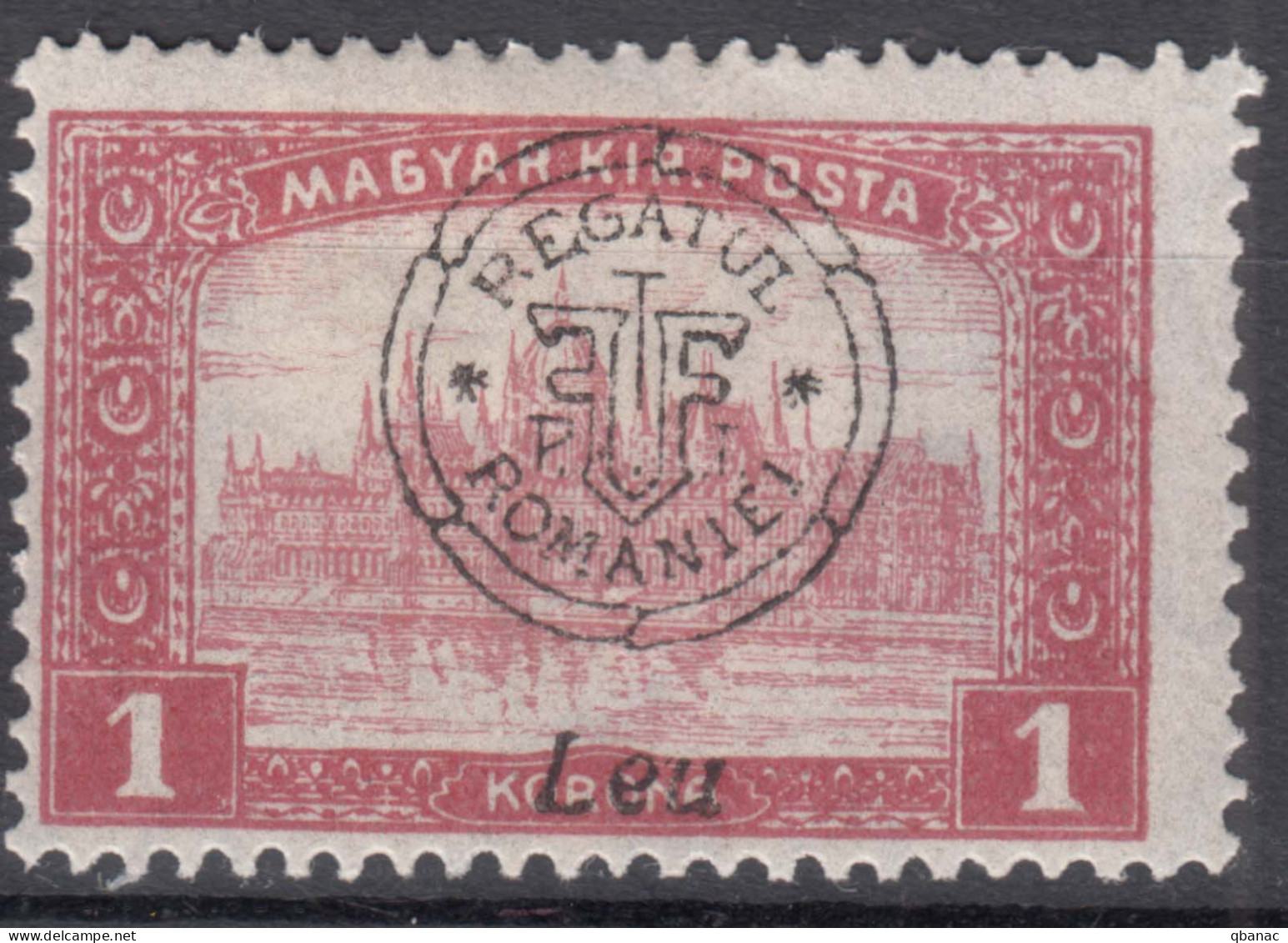 Romania Overprint On Hungary Stamps Occupation Transylvania 1919 Mi#40 II Mint Hinged - Transilvania