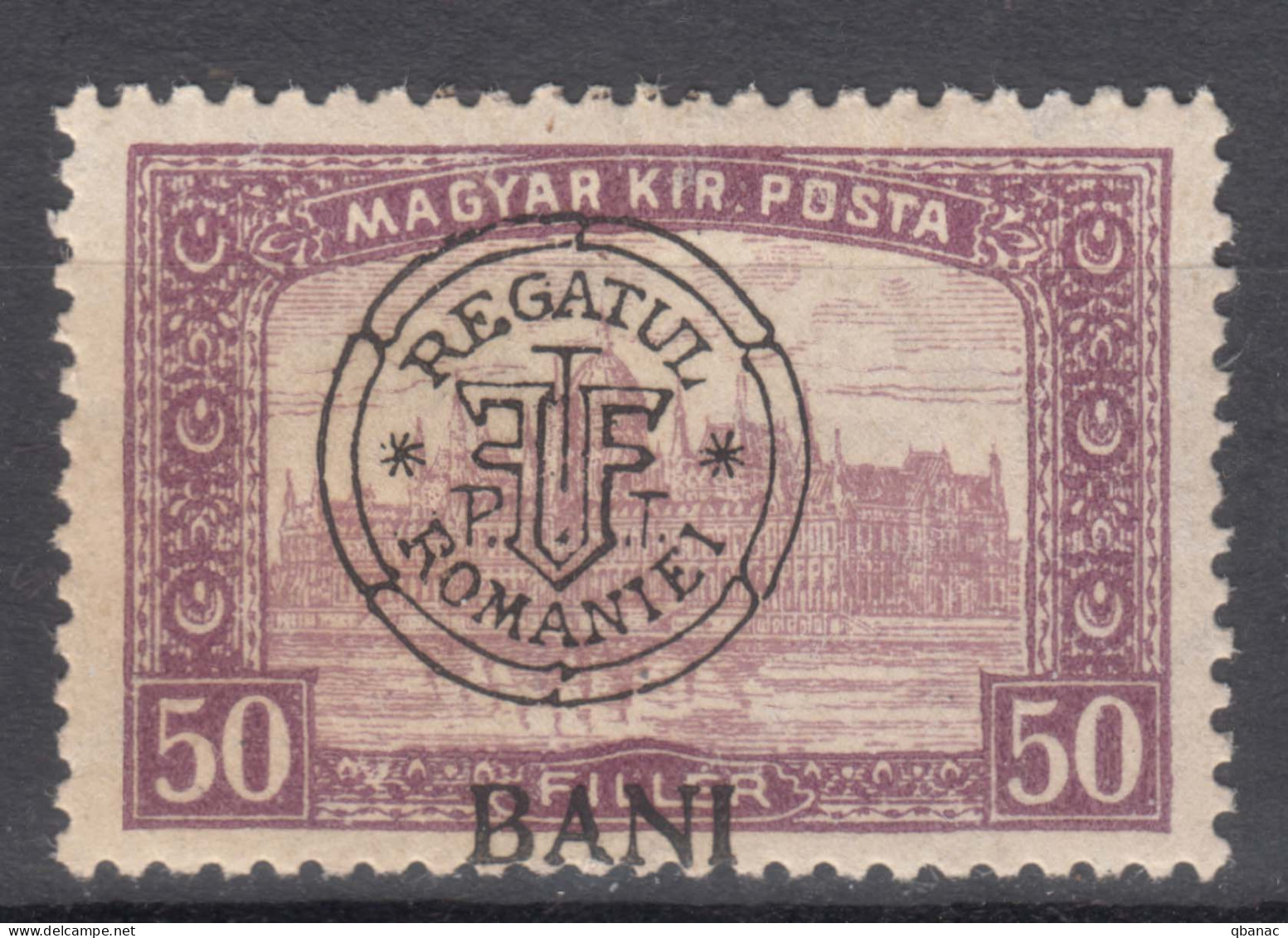 Romania Overprint On Hungary Stamps Occupation Transylvania 1919 Mi#37 I Mint Hinged - Transilvania