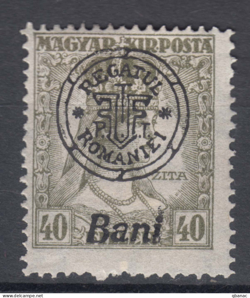 Romania Overprint On Hungary Stamps Occupation Transylvania 1919 Mi#49 II Mint Hinged - Transsylvanië