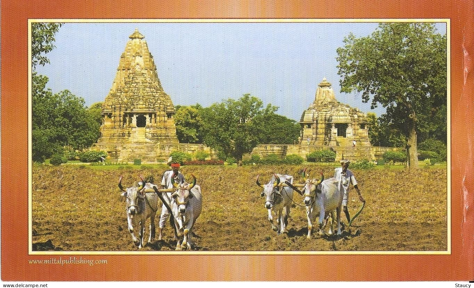 India Khajuraho Temples MONUMENTS - WESTERN GROUP Temples Group Picture Post CARD New As Per Scan - Etnicas