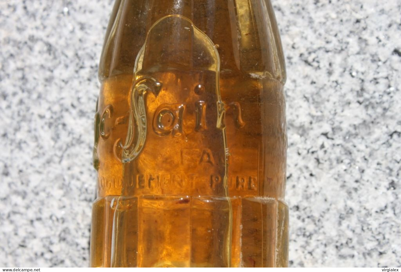 Lot 2 Bouteilles Anciennes ROC-SAIN - Boisson Ancienne Eau De Source Saint-Louis Montmorillon Vienne - Limonade