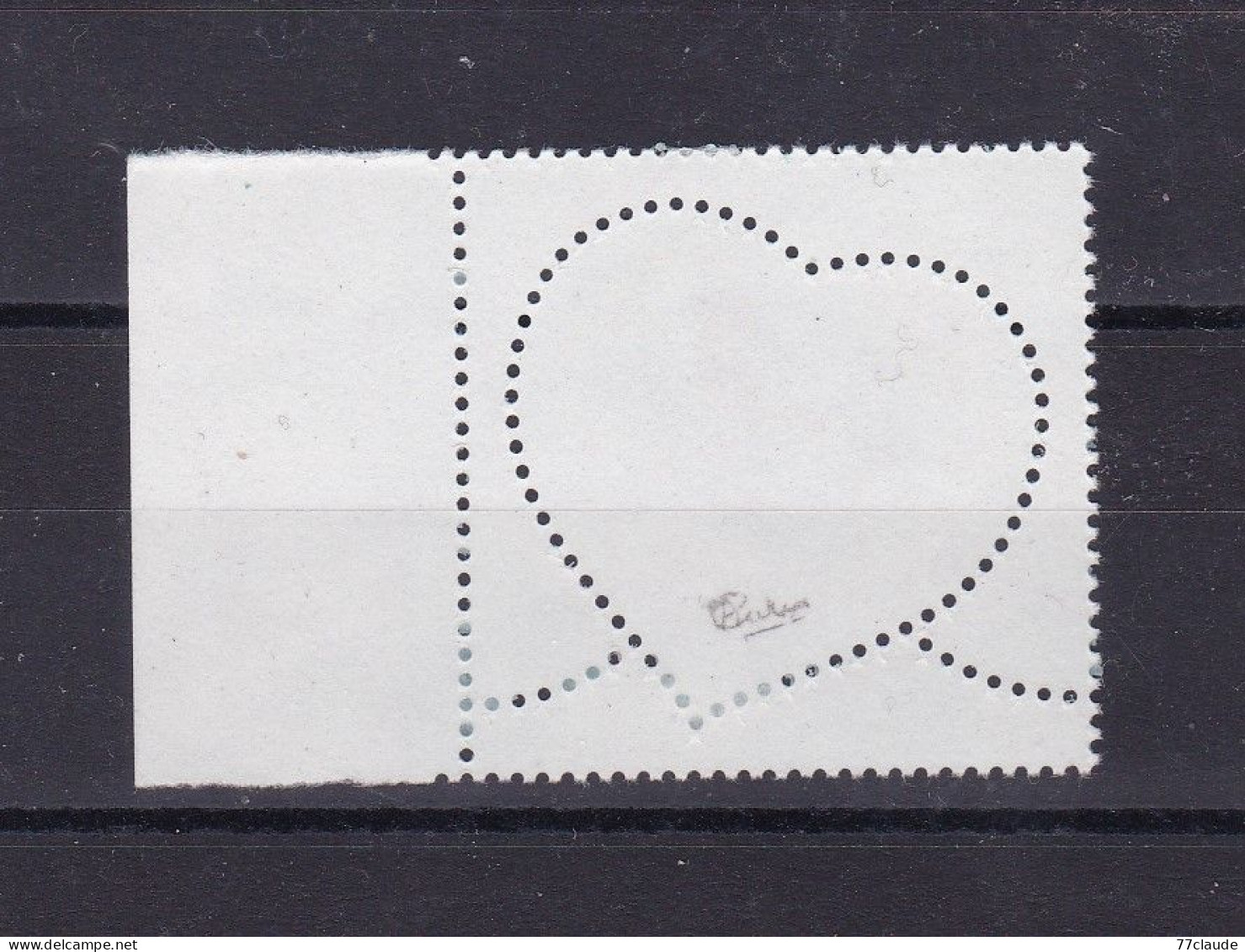 COEUR DE CACHAREL N°3748a VARIETE SIGNE CALVES BORD DE FEUILLE SANS LA POSTE & ITVF - Unused Stamps