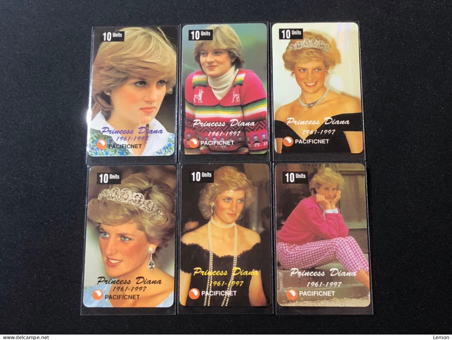 Mint Hong Kong PACIFICNET Phonecard, Princess Diana Limited Edition, Set of 18 Mint Cards, 2000 EX Only