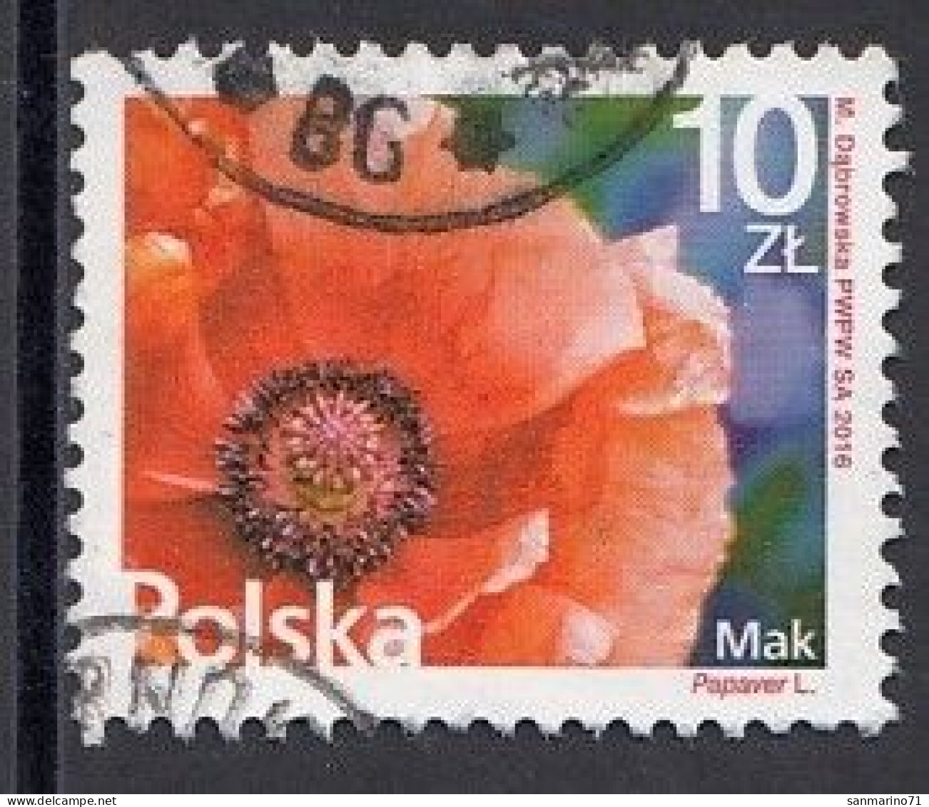 POLAND 4830,used,falc Hinged - Usados