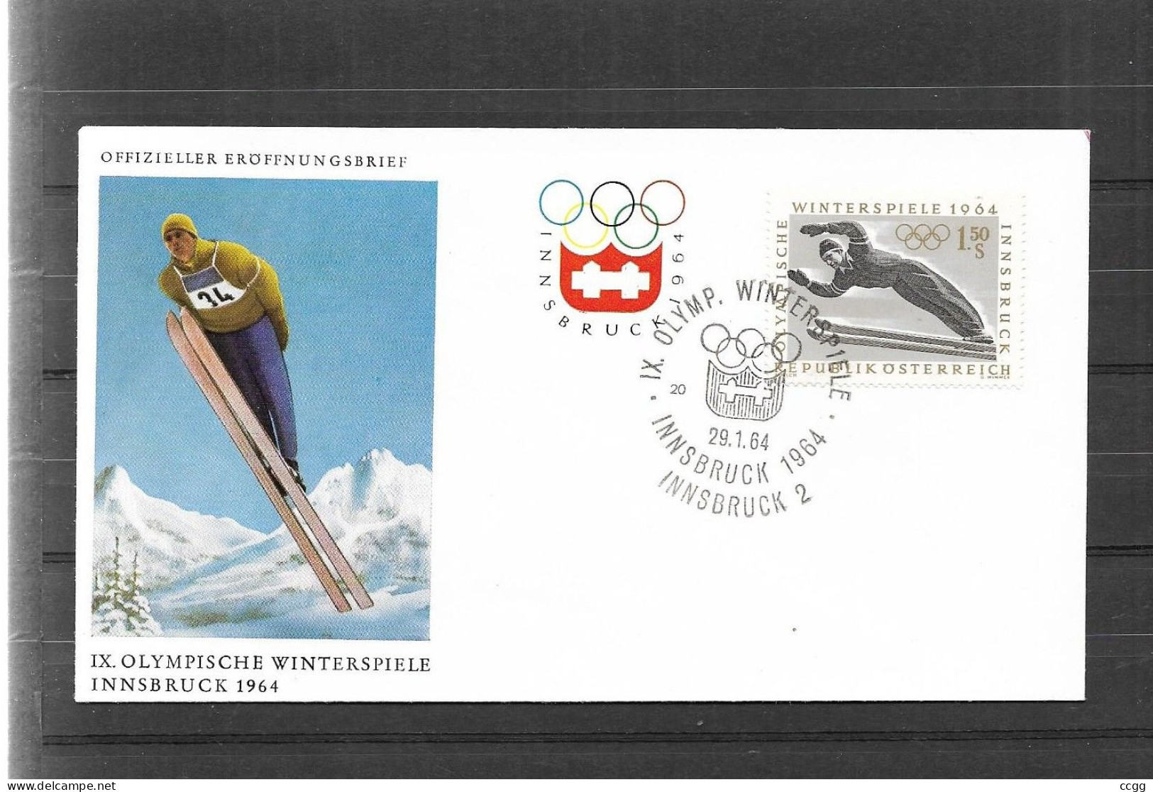 Olympische Spelen 1964 , Oostenrijk - F.D.C - Winter 1964: Innsbruck