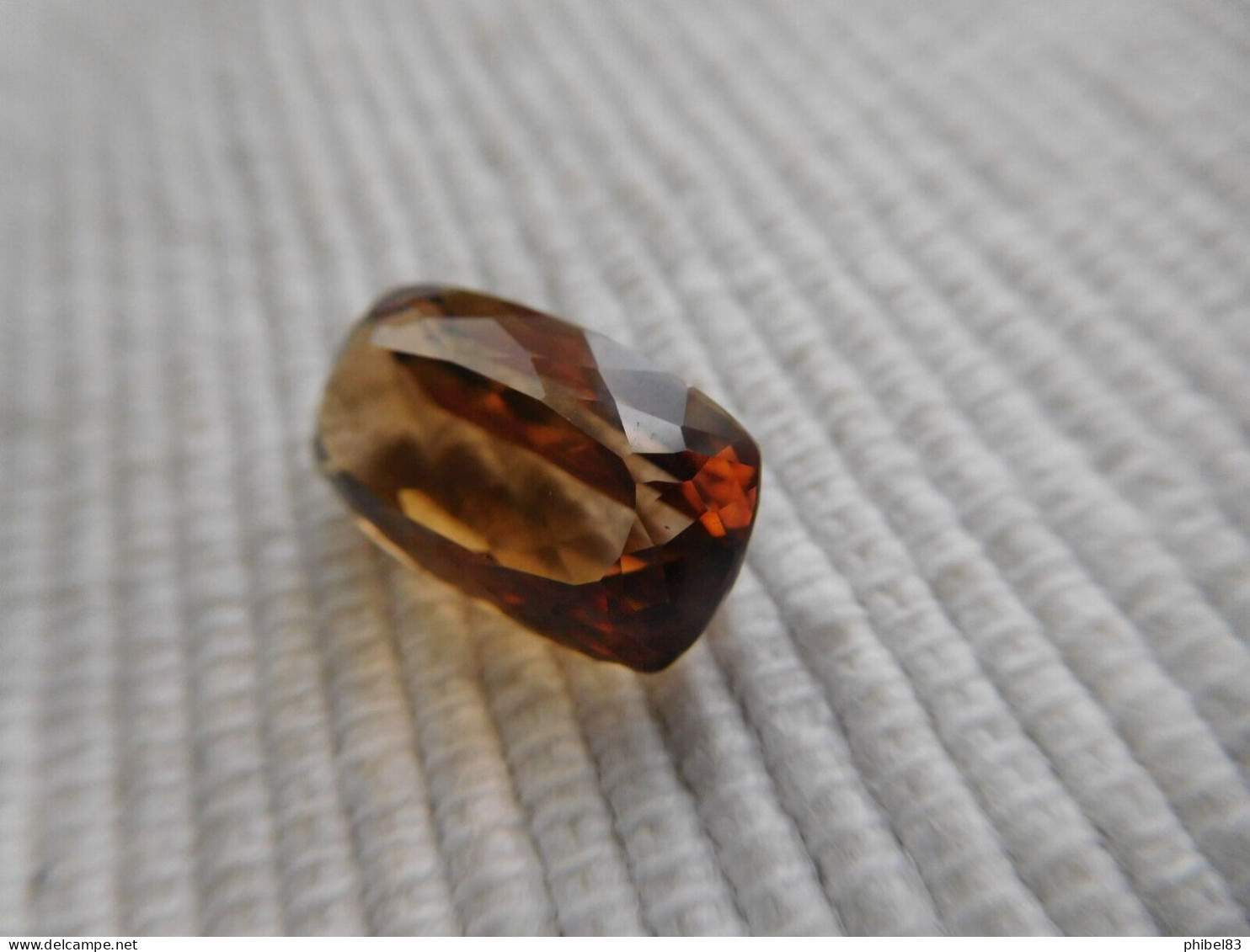 Topaze Champagne, Pierre Fine Du Brésil, 8.49 Carats, Belle Couleur Ambre Orangé C15 - Topaas