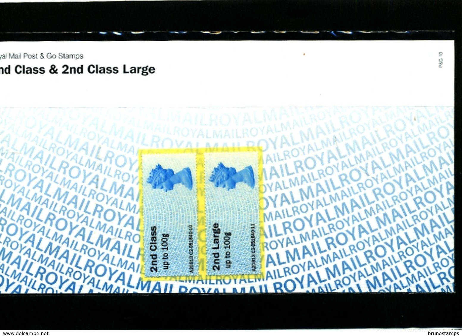 GREAT BRITAIN - 2013 POST & GO STAMPS  2nd & 2nd LARGE  MACHIN  MINT NH - Presentation Packs