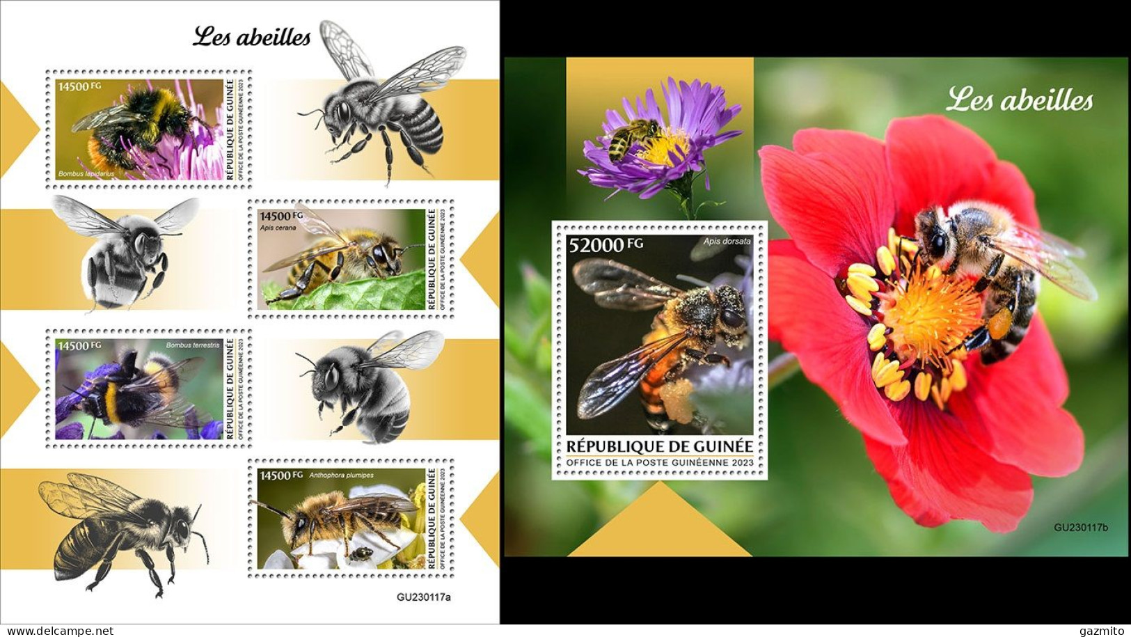 Guinea 2023, Animals, Bees, 4val In BF +BF - Abeilles
