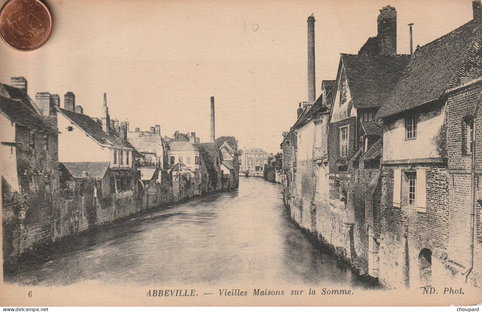 80  - Carte Postale Ancienne  De  ABBEVILLE   Vieilles Maisons Sur La Somme - Abbeville