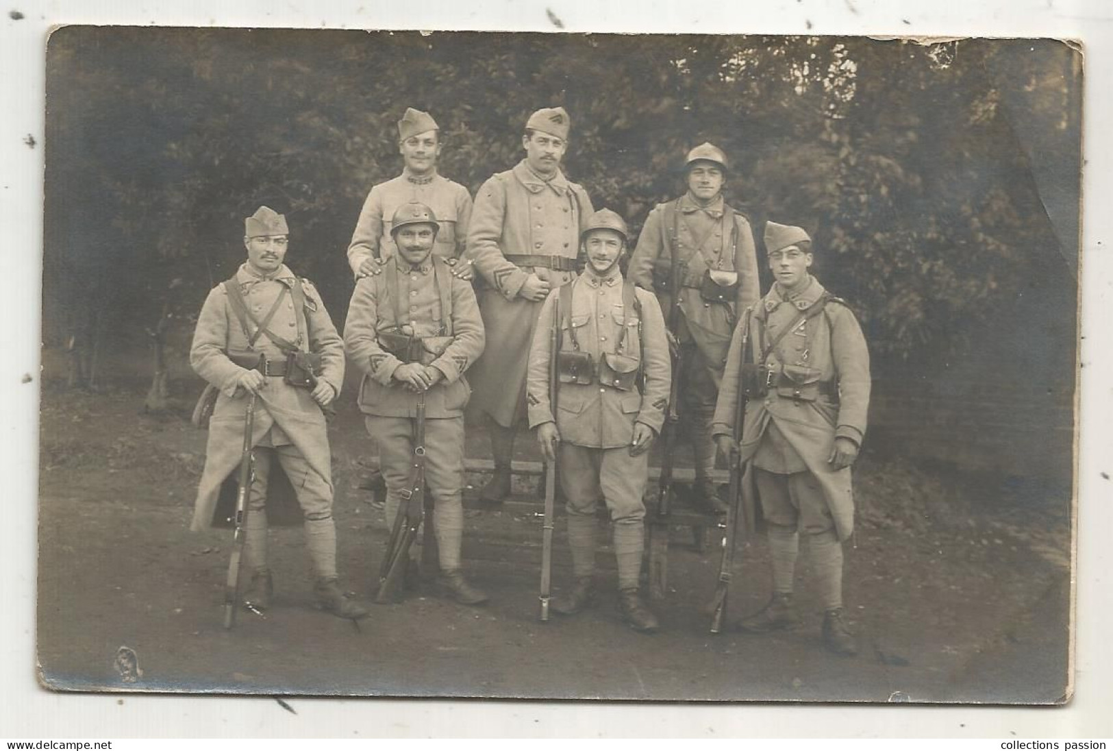 JC, Cp, Carte Photo Minoli, Beauvais, Militaria, Militaires Du 51 E, Vierge - Personen