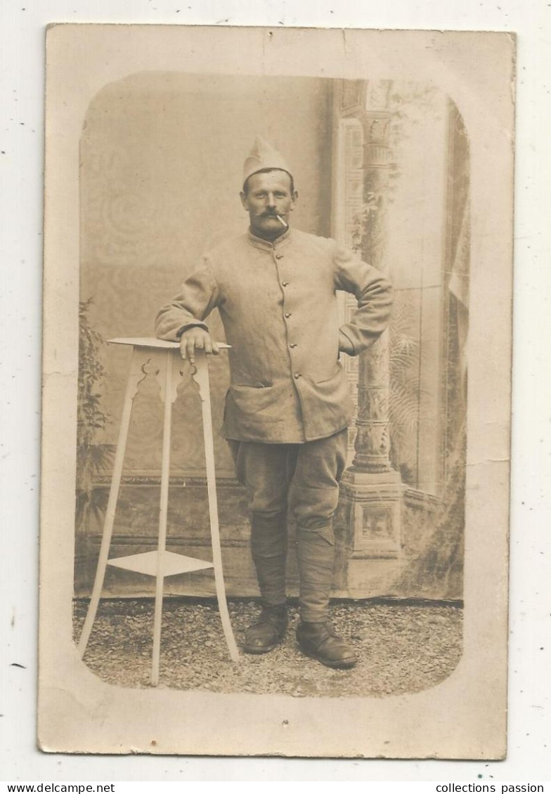 JC, Cp, Carte Photo, Militaria, Militaire à Theré , écrite - Personen