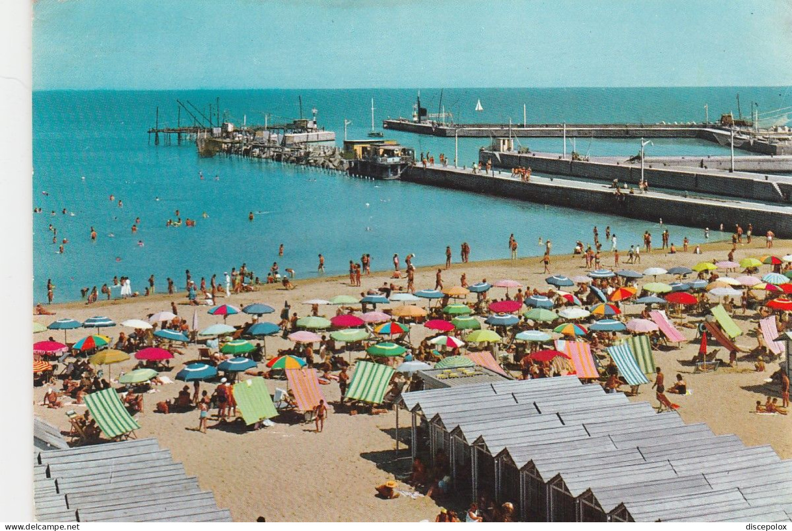 W6151 Fano (Pesaro Urbino) - Porto Canale E Spiaggia - Panorama / Viaggiata 1961 - Fano