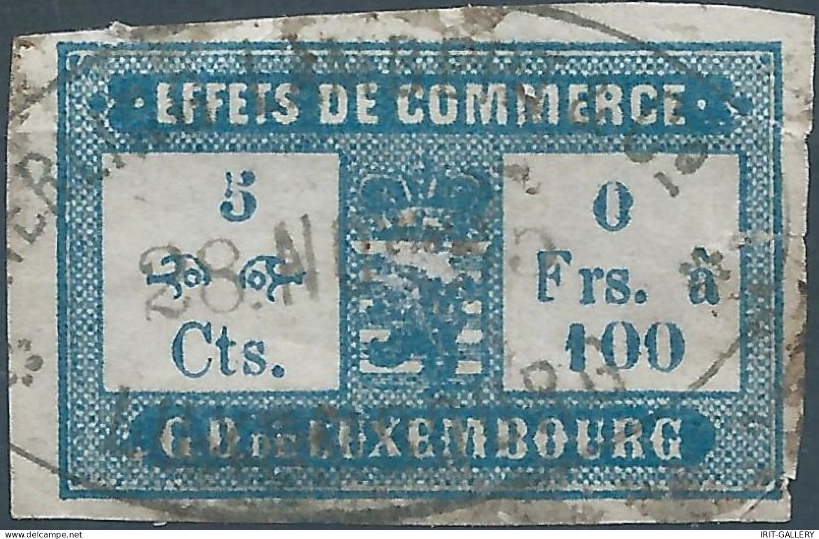 Lussemburgo - G.D De LUXEMBOURG,1885 Revenue Stamp Tax Fiscal , EFFETS DE COMMERCE-TRADING EFFECTS , Very Old - Fiscale Zegels