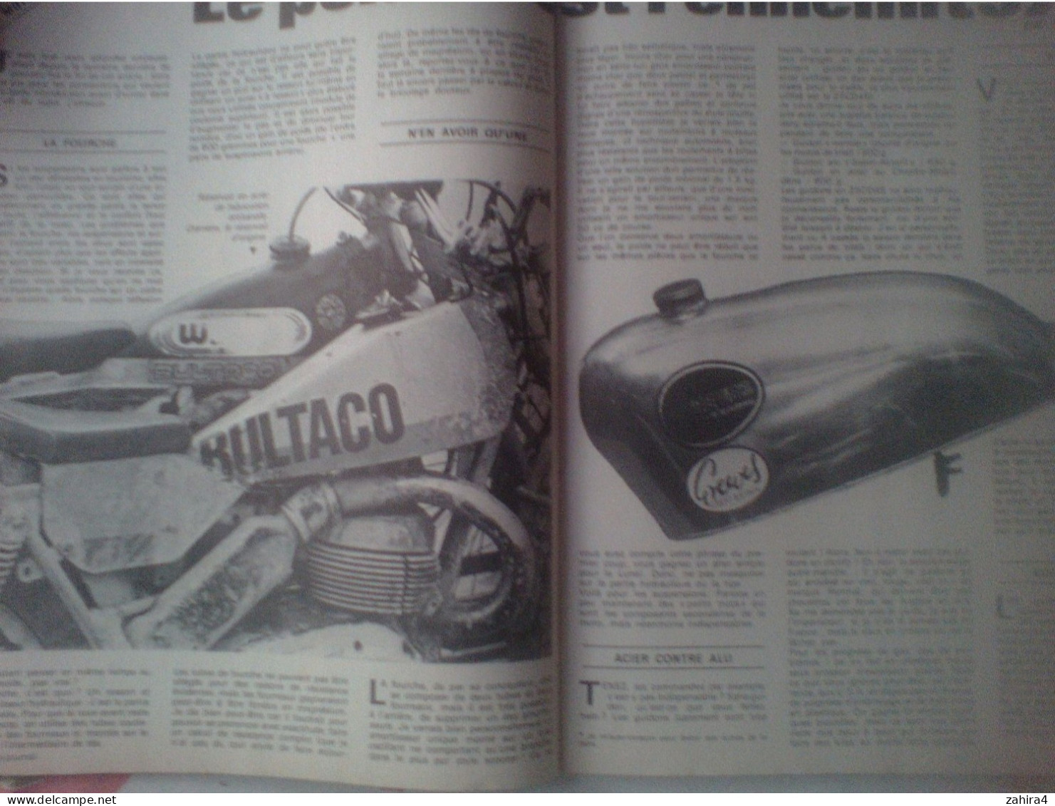 Moto journal 116 GP d France Ago Saarinen Tchernine Rudi Kurth Dane Rowe Les side & la F1 Mob 50 Vespa bravo Laverda Nue