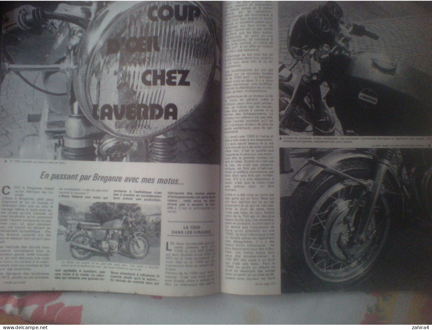 Moto journal 116 GP d France Ago Saarinen Tchernine Rudi Kurth Dane Rowe Les side & la F1 Mob 50 Vespa bravo Laverda Nue