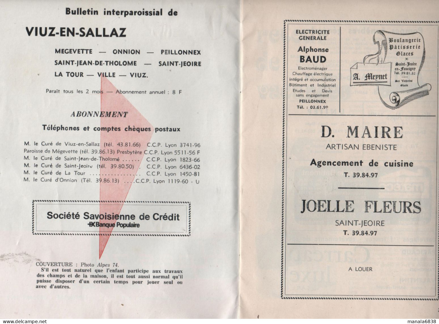 Alpes 74 L'Echo Du Mole 1977 Bulletin Interparoissial Viuz En Sallaz - Rhône-Alpes