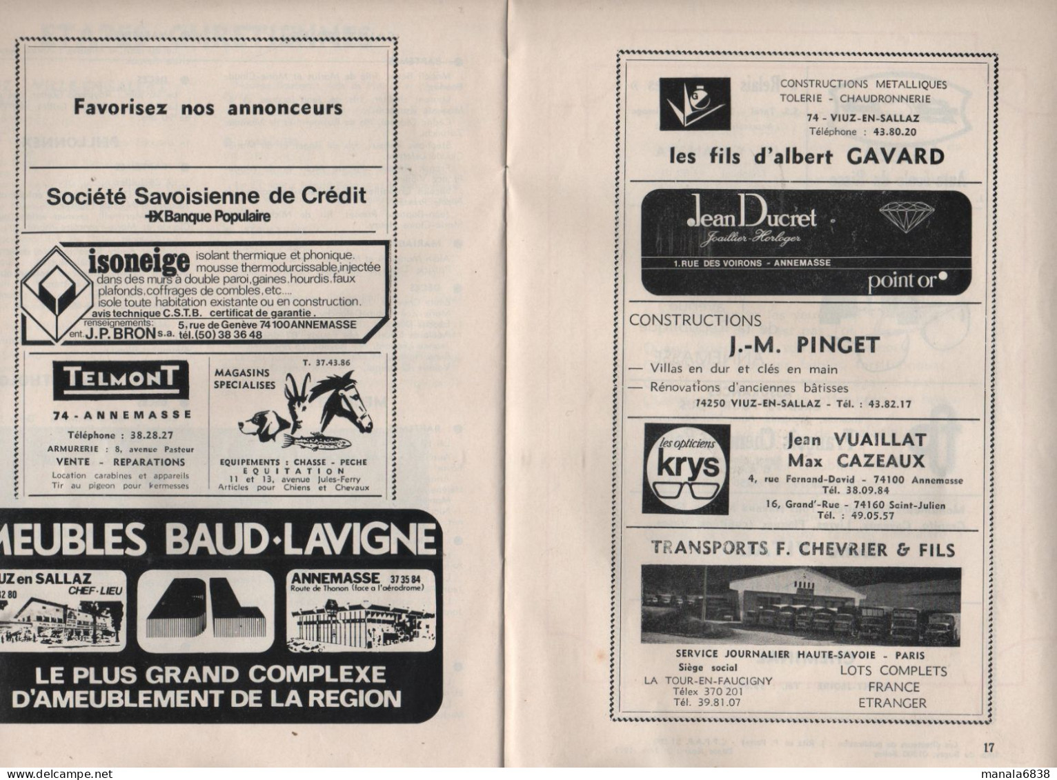 Alpes 74 L'Echo du Mole 1977 bulletin interparoissial Viuz en Sallaz