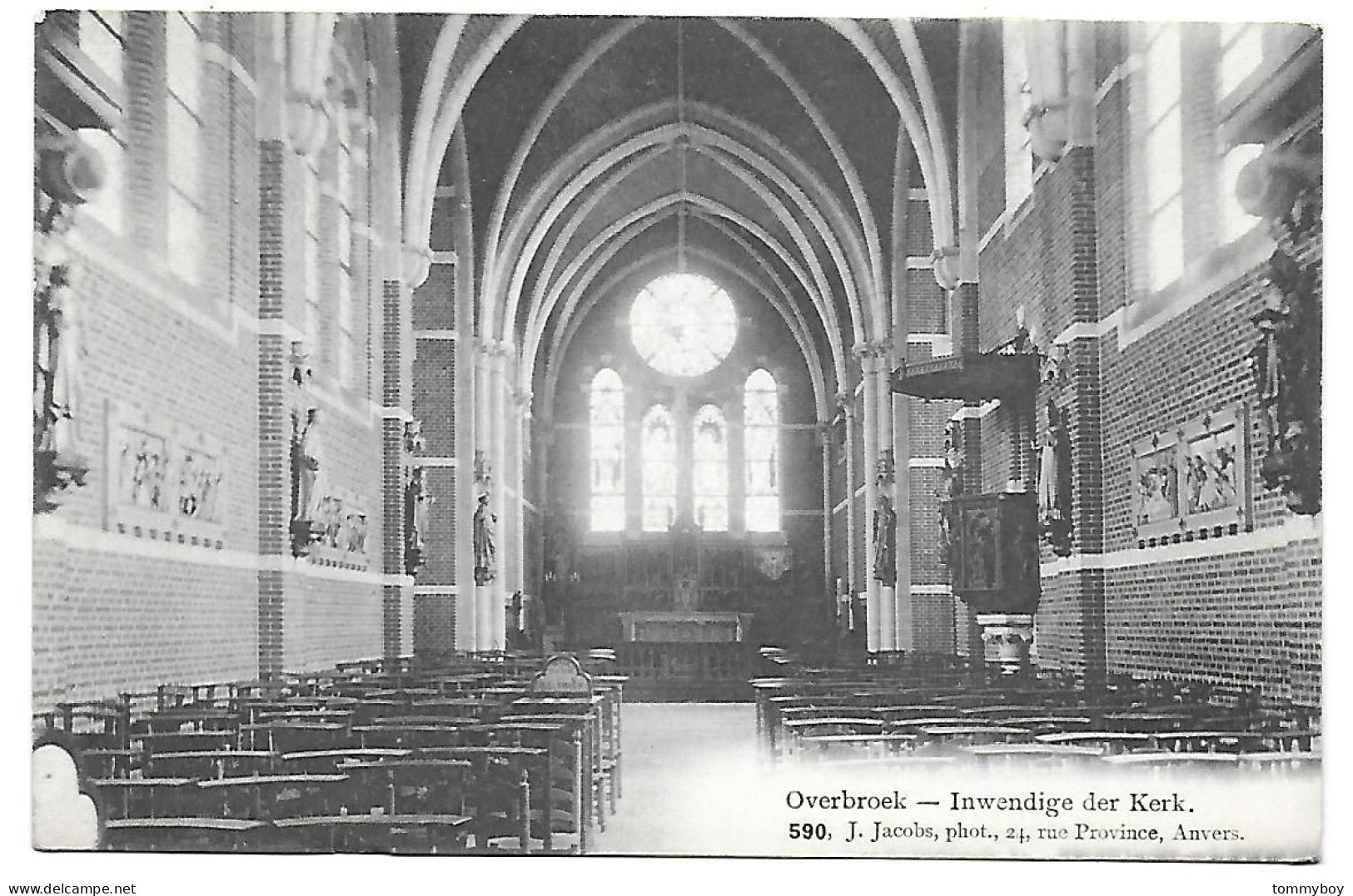 CPA Overbroek, Inwendige Der Kerk - Brecht