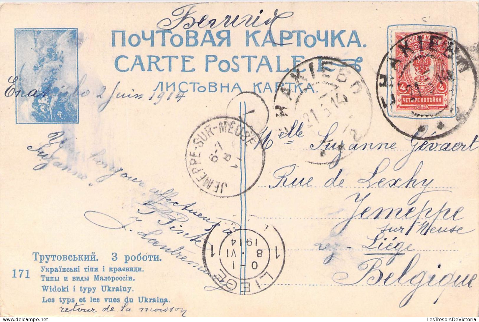 Ukraine - Les Typs Et Les Vues Du Ukraina ( Fautes D'orthographe - Colorisé - Animé - Carte Postale Ancienne - Ucrania