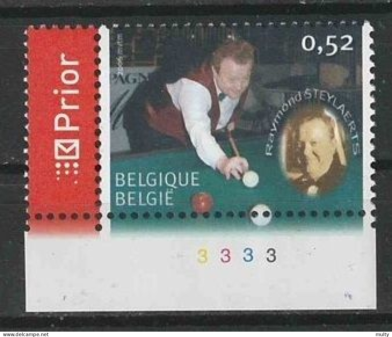 België OCB  3509 ** MNH Met Plaatnummer 3 - 2001-2010