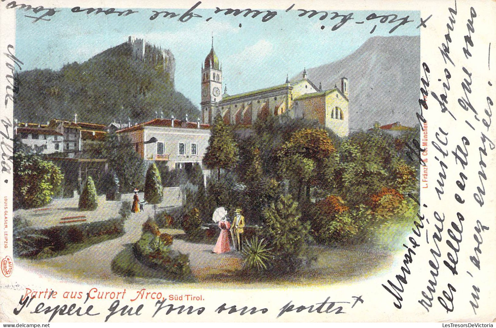 Autriche - Partie Aus Curort Arco Sud Tirol - Colorisé - L. Franzl & Co -  Tampon Spécial - Carte Postale Ancienne - Hall In Tirol