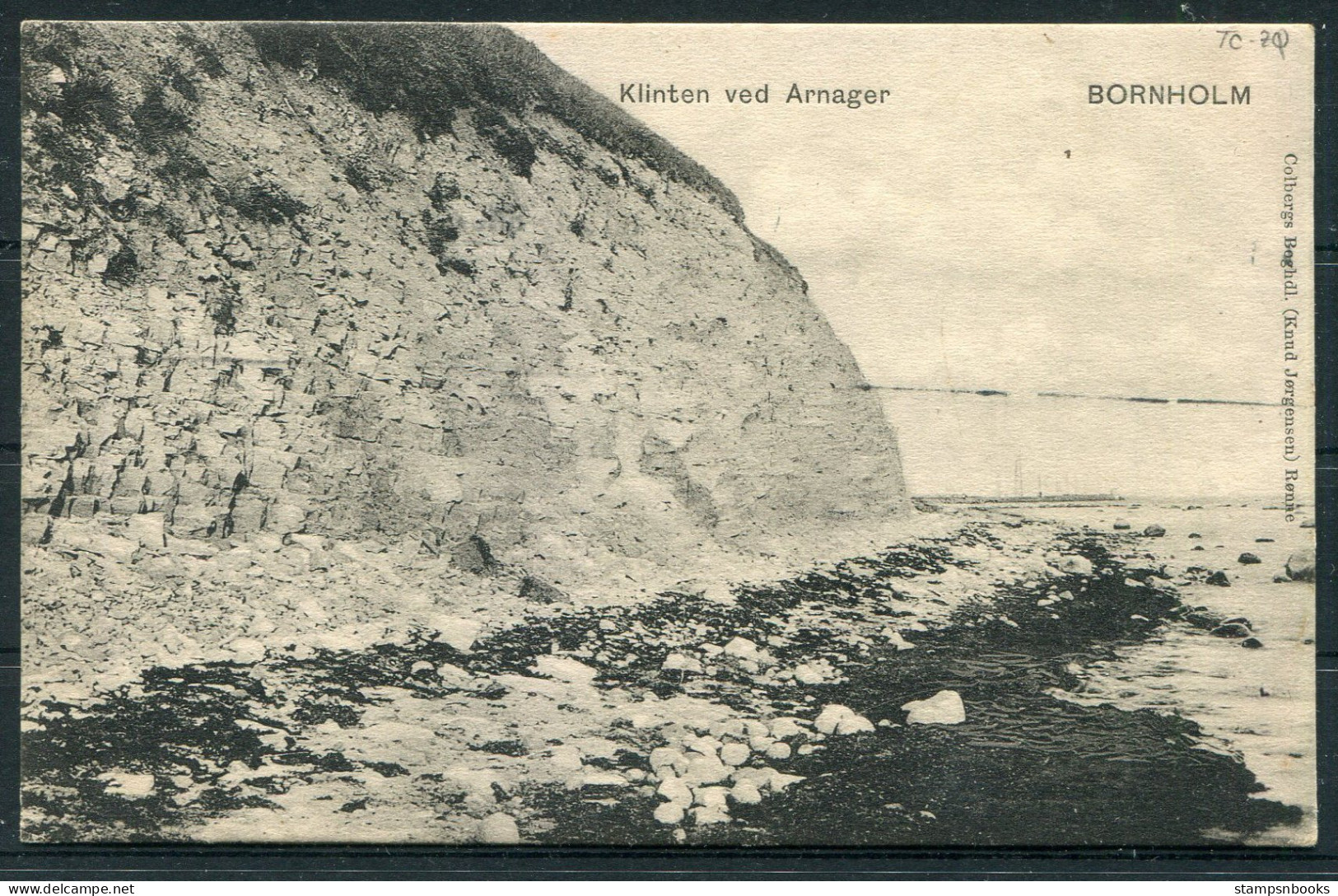 1908 Denmark Klinten Ved Arnager, Bornholm Postcard, "Fra Ronne" Paquebot - Copenhagen - Cartas & Documentos