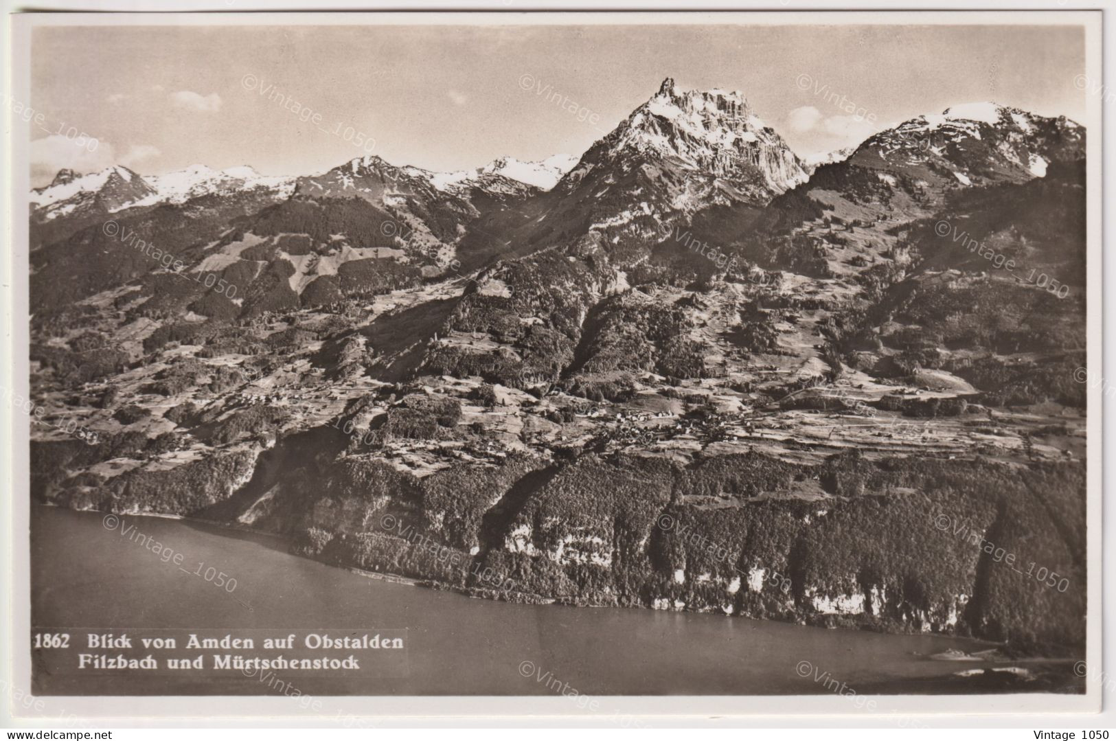 Blick Von AMDEN Auf OBSTALDEN FILZBACH Und MÜRTSCHENSTOCK N°1862 Edit. Schönwetter  Circa 1950 +/- 9x14cm #260674 - Filzbach