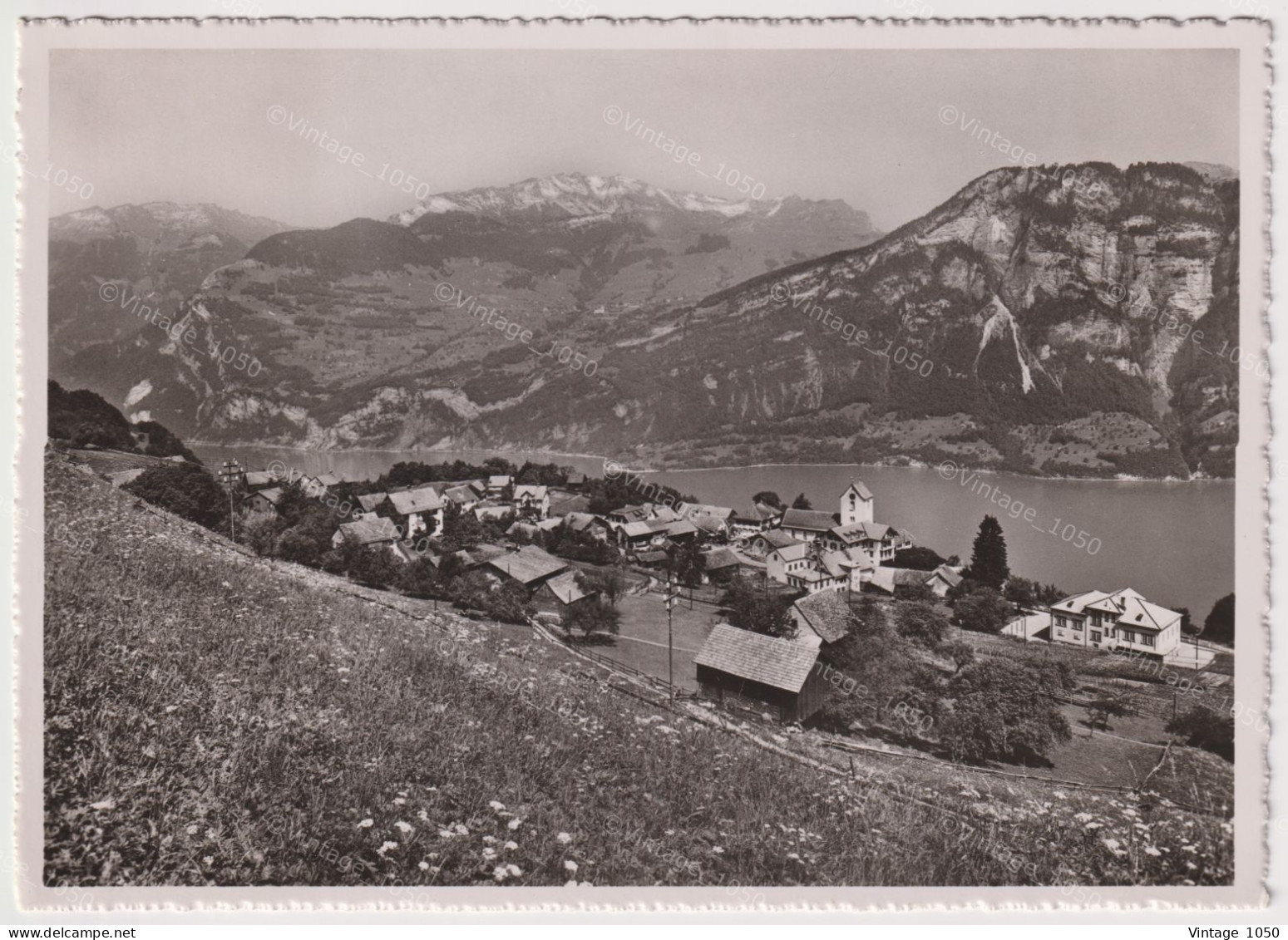 HOTEL HIRSCHEN Obstalden Uber Der WALENSEE 700m-1000m  N°03984 Edit. Wehrli   Circa 1950 +/- 10x15cm #260677 - Obstalden