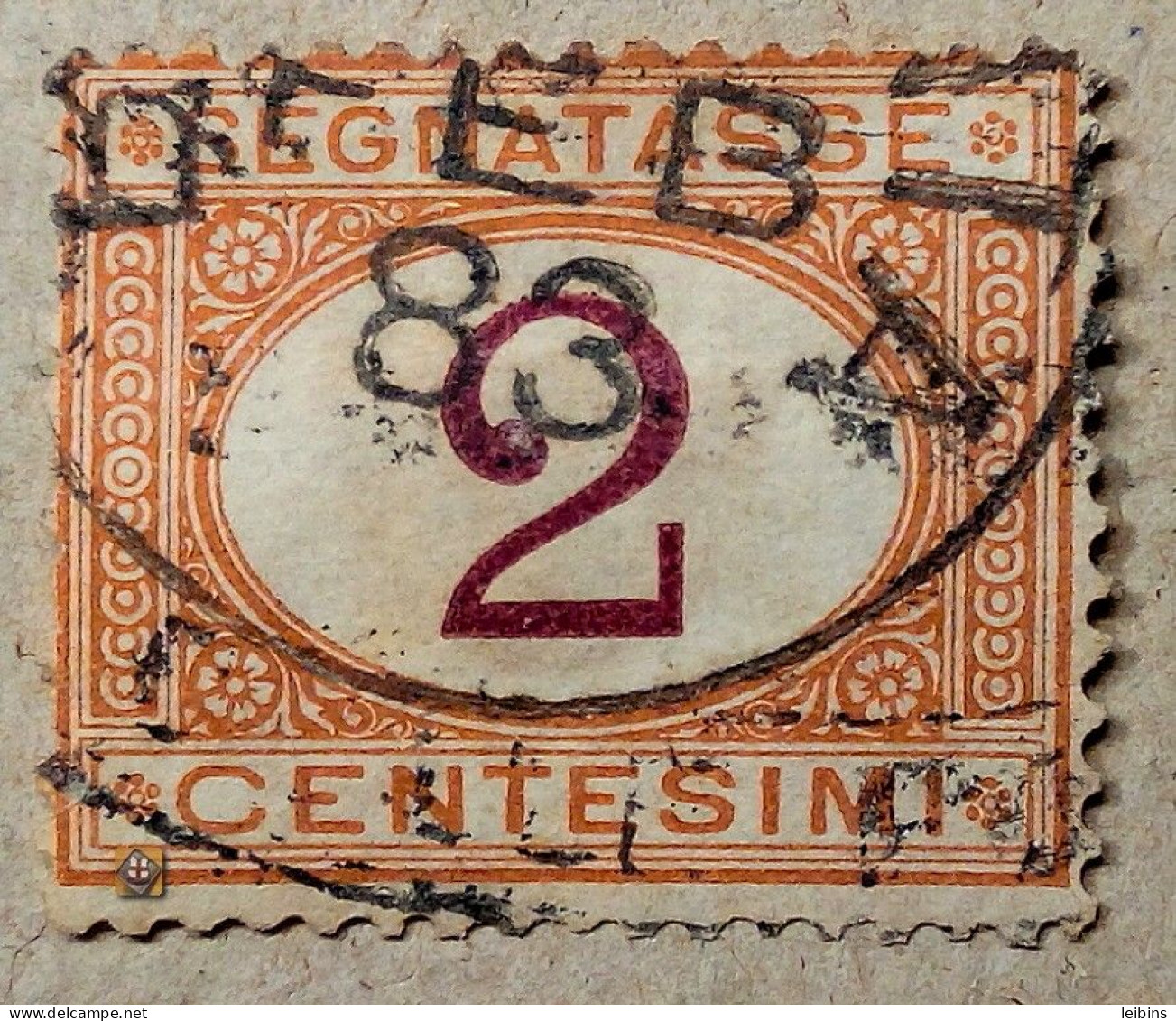1870 Italien Mi.P 4, 2c /o - Strafport