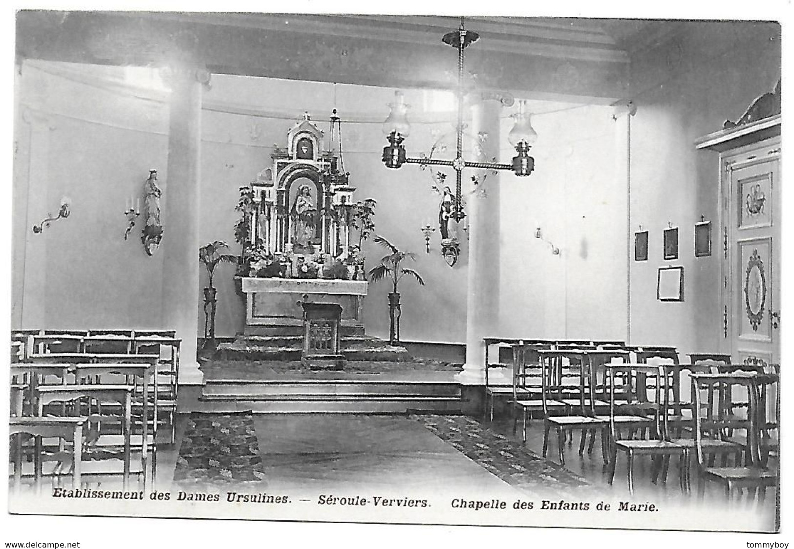 CPA Séroule-Verviers, Etablissement Des Dames Urselines, Chapelle Des Enfants De Marie - Verviers