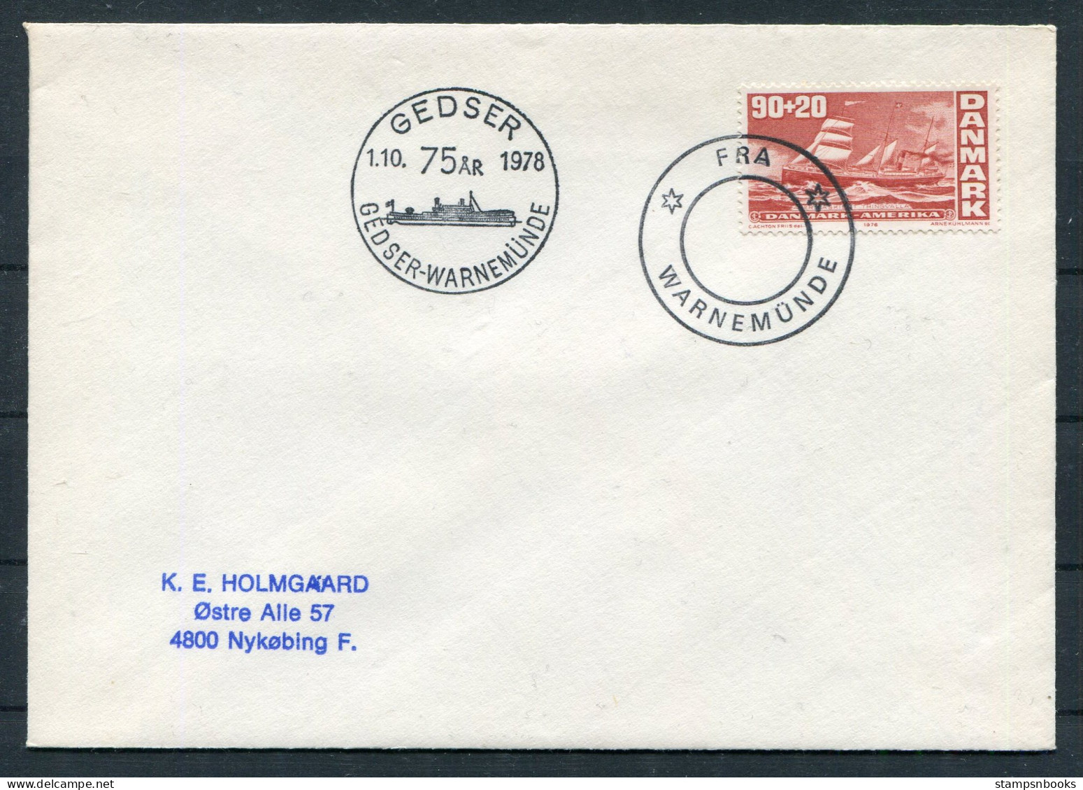 1978 Denmark Germany "Fra Warnemünde" Paquebot Gedser Ship Cover   - Storia Postale