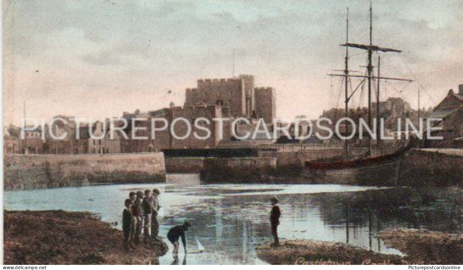 CASTLETOWN CASTLE RUSHEN OLD COLOUR POSTCARD ISLE OF MAN - Ile De Man