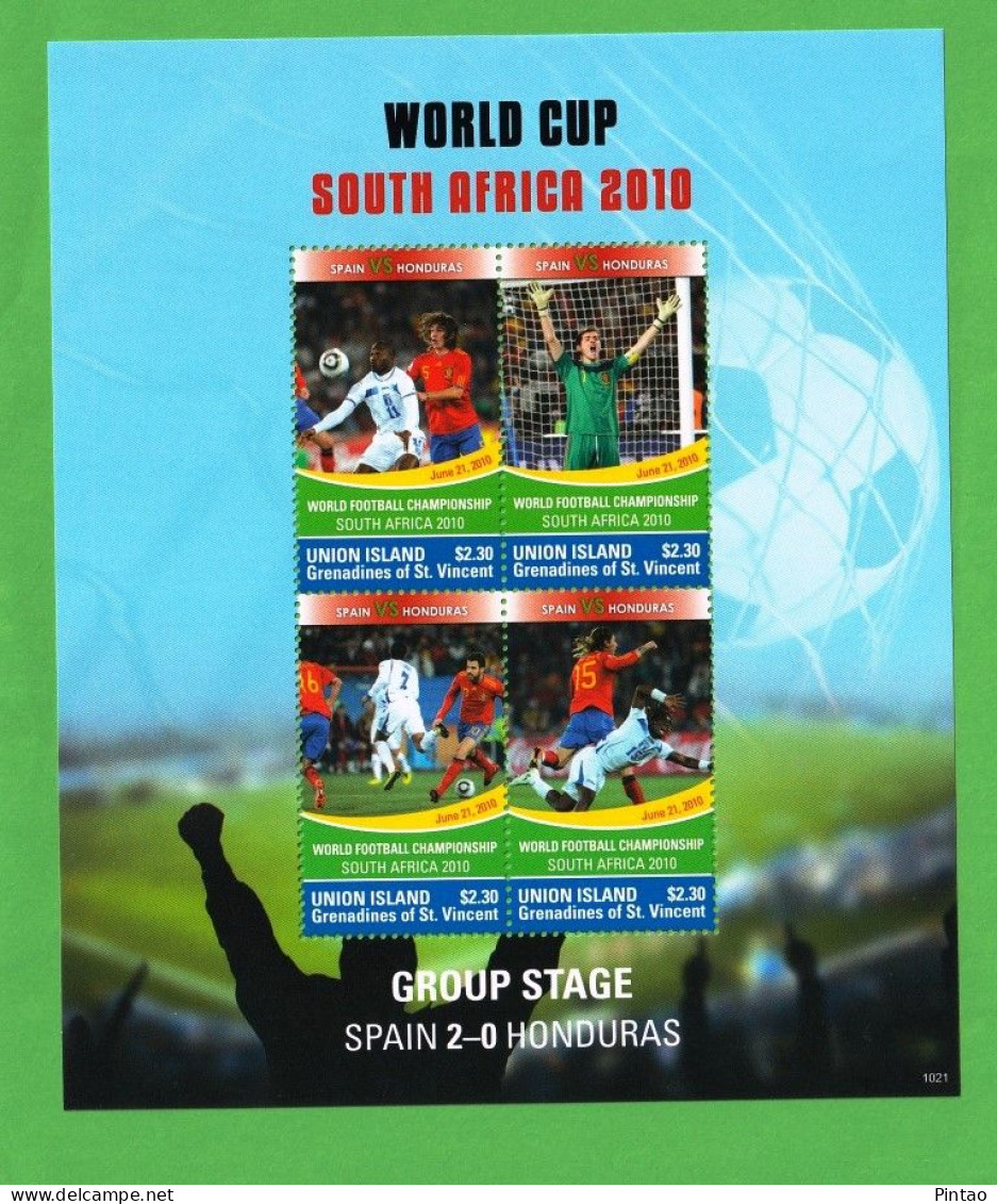 DPT1274- GRANADINAS De S. VICENTE 2010- MNH (FUTEBOL) ** Ver Nota - 2010 – Afrique Du Sud