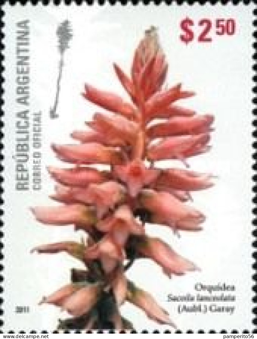 ARGENTINA - AÑO 2011 - FLORES - ORQUIDEA "Sacoila Lanceolata" - MNH - Flowers - Nuevos