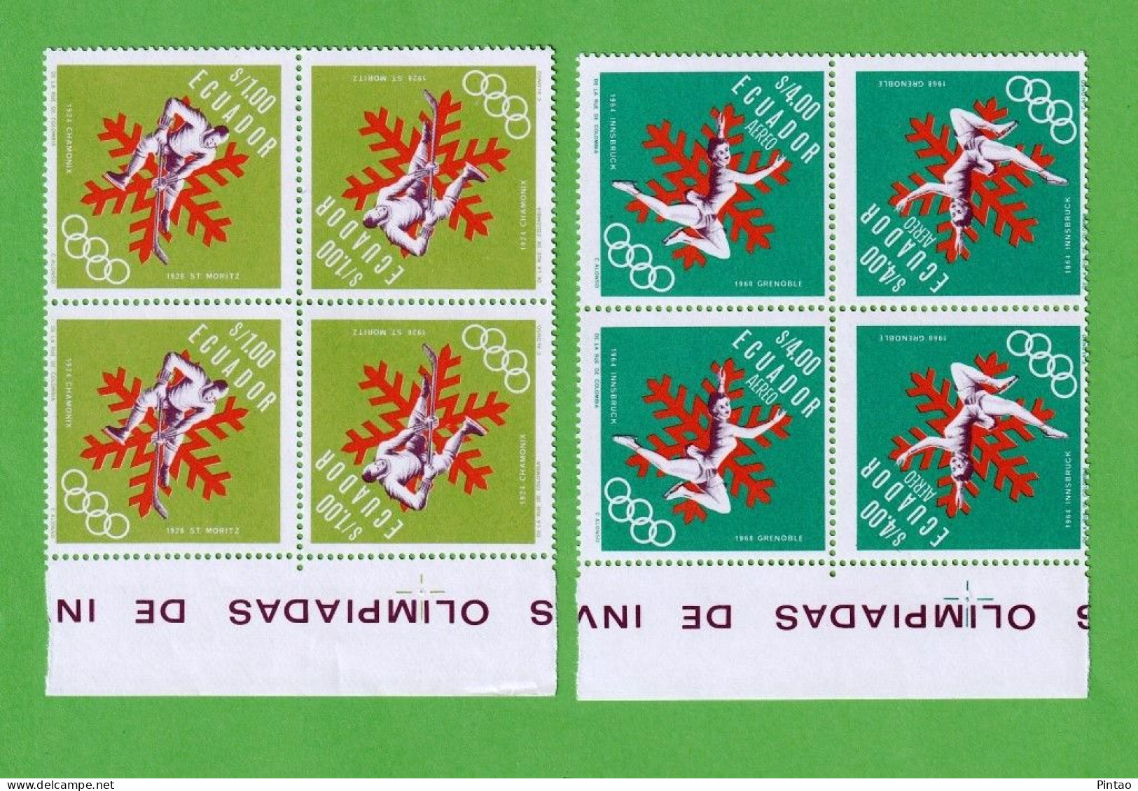 DPT1287q- EQUADOR - MNH (JOGOS OLÍMPICOS) - Inverno1964: Innsbruck