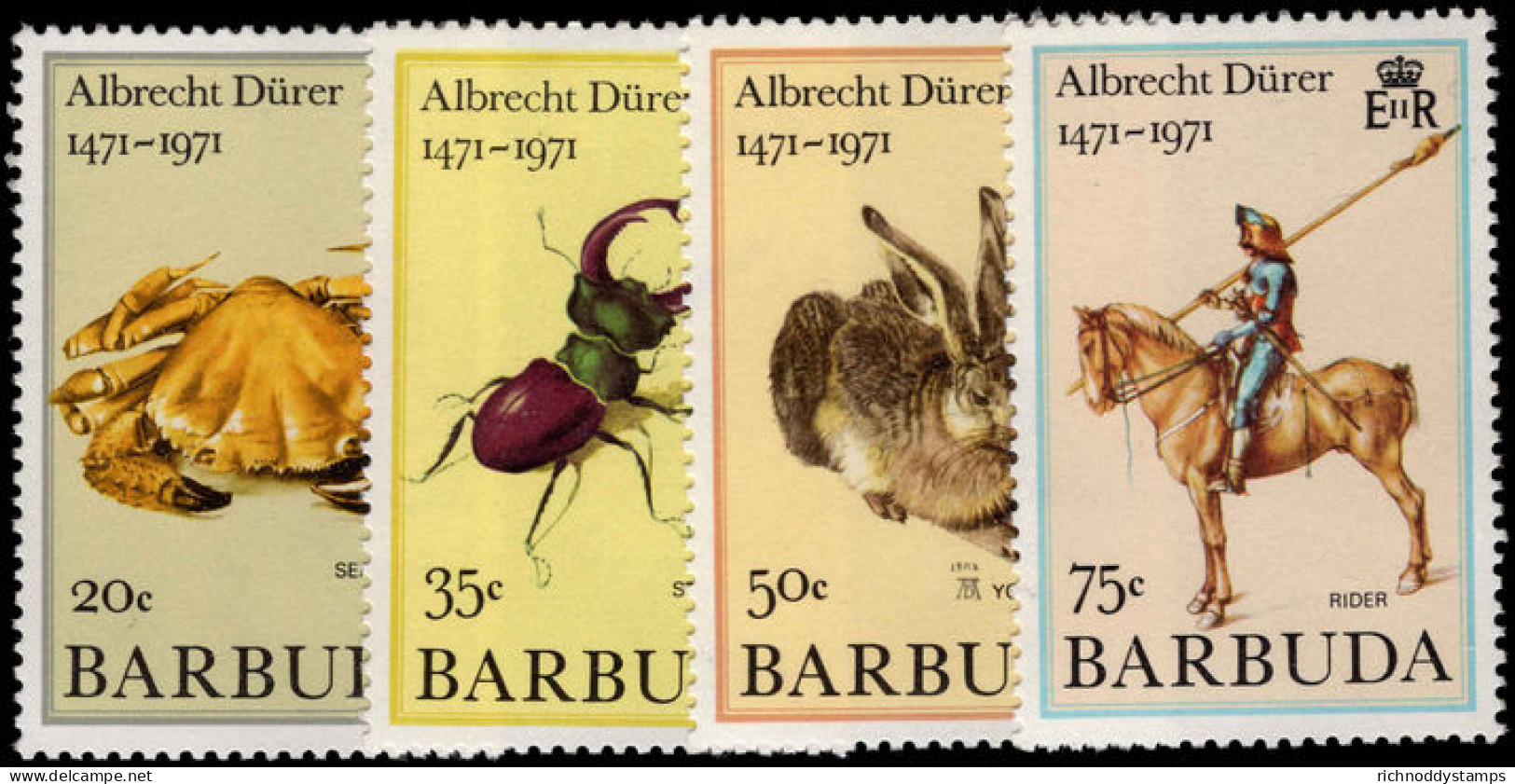 Barbuda 1971 Unissued Durer Set Unmounted Mint. - Barbuda (...-1981)