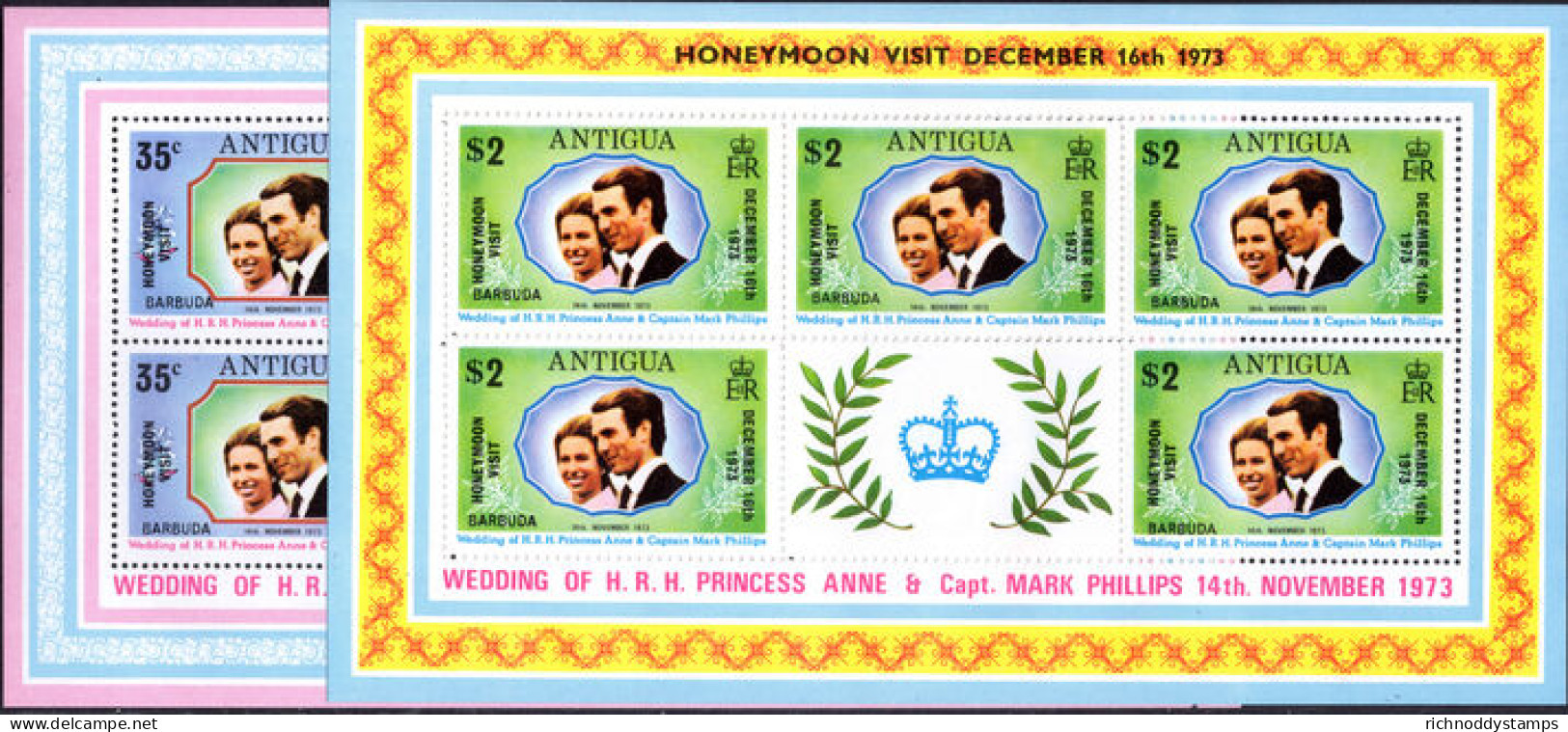 Barbuda 1973 Honeymoon Visit Sheetlet Unmounted Mint. - Barbuda (...-1981)