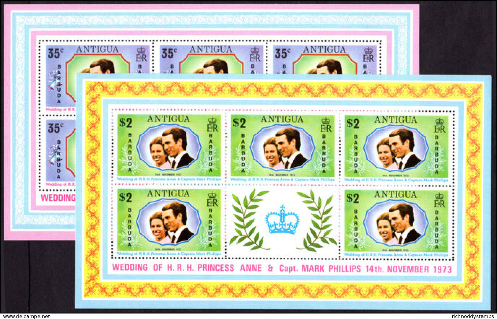 Barbuda 1973 Royal Wedding Souvenir Sheet Unmounted Mint. - Barbuda (...-1981)