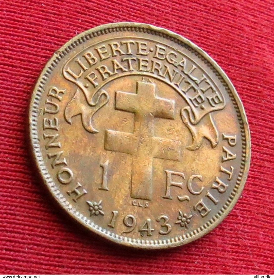 Madagascar 1 Franc 1943 #2 W ºº - Madagascar