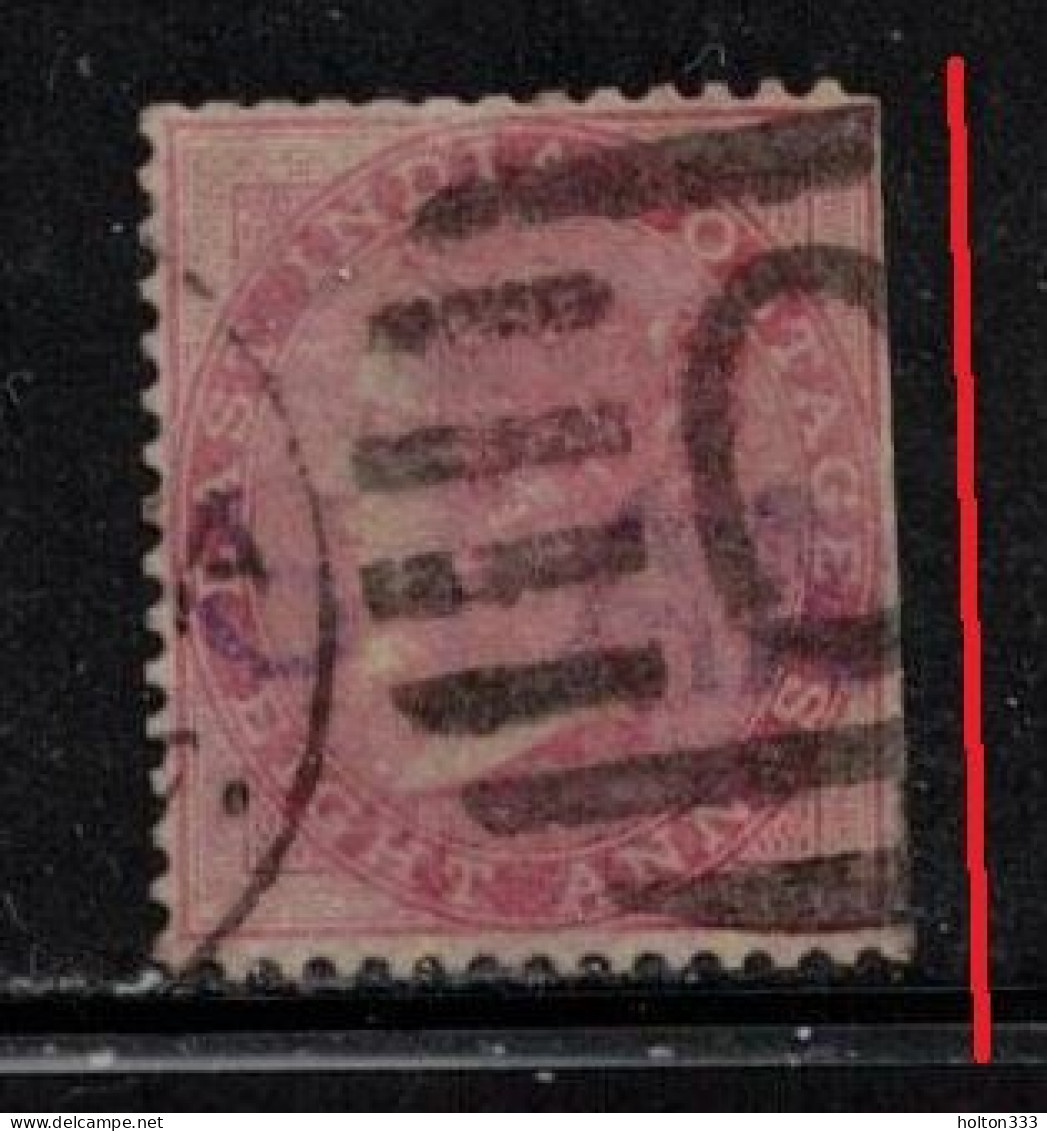 INDIA Scott # 25 Used - QV - Hinge Remnant - Clipped Perfs On Right CV $85 - 1854 Britse Indische Compagnie