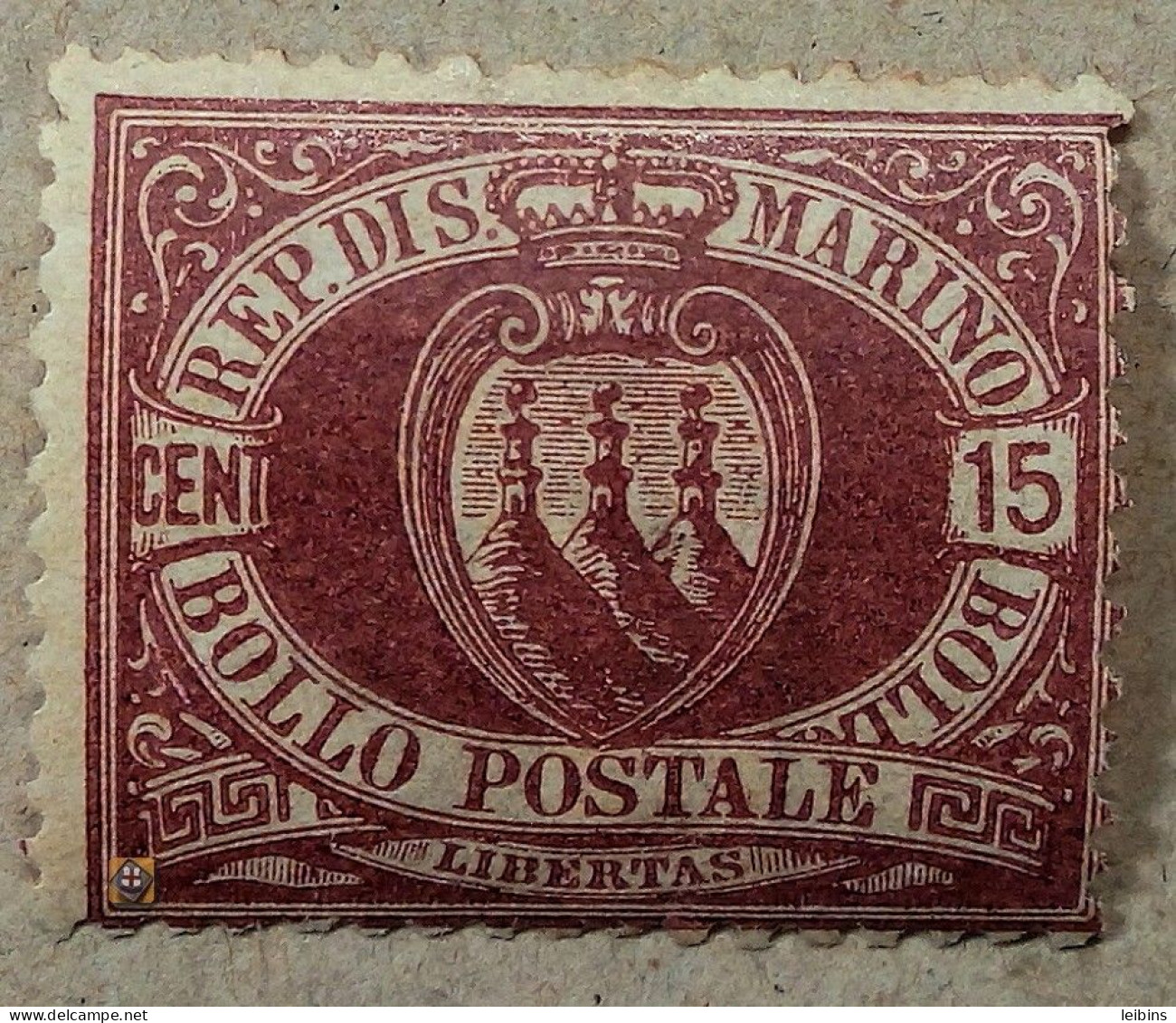 1892 San Marino Mi.15, 15c /* - Unused Stamps