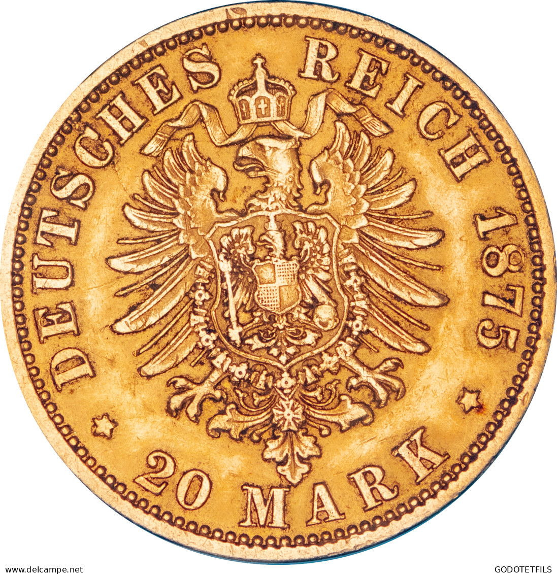 Allemagne - Brunswick 20 Mark Or Guillaume Duc De Brunswick 1875 Berlin N°2 - 5, 10 & 20 Mark Or