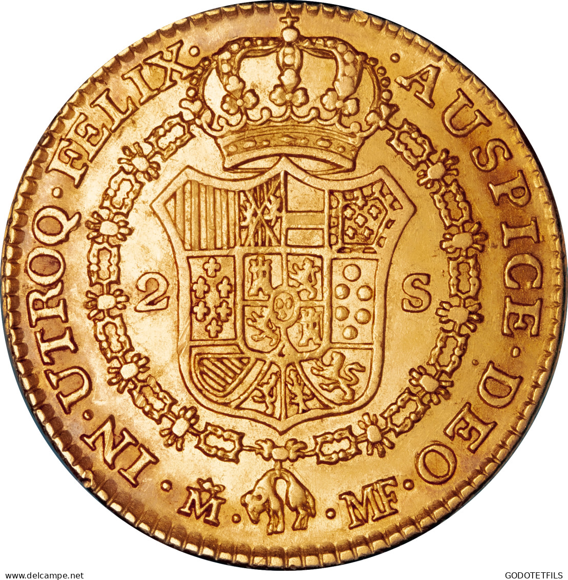 ESPAGNE 2 Escudos Charles IV 1790 - Verzamelingen