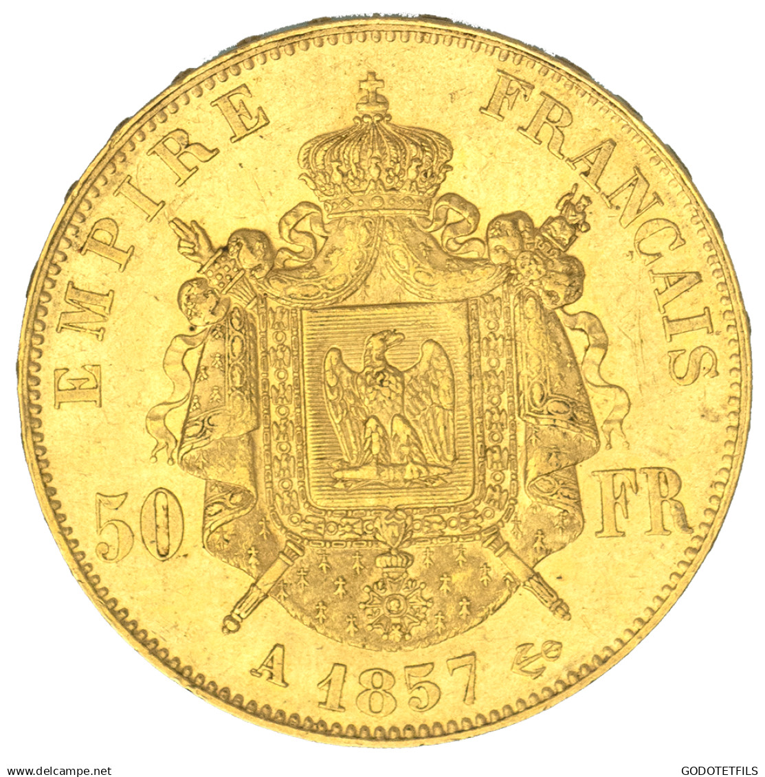 Second-Empire-50 Francs Napoléon III, Tête Nue 1857 Paris - 50 Francs (goud)