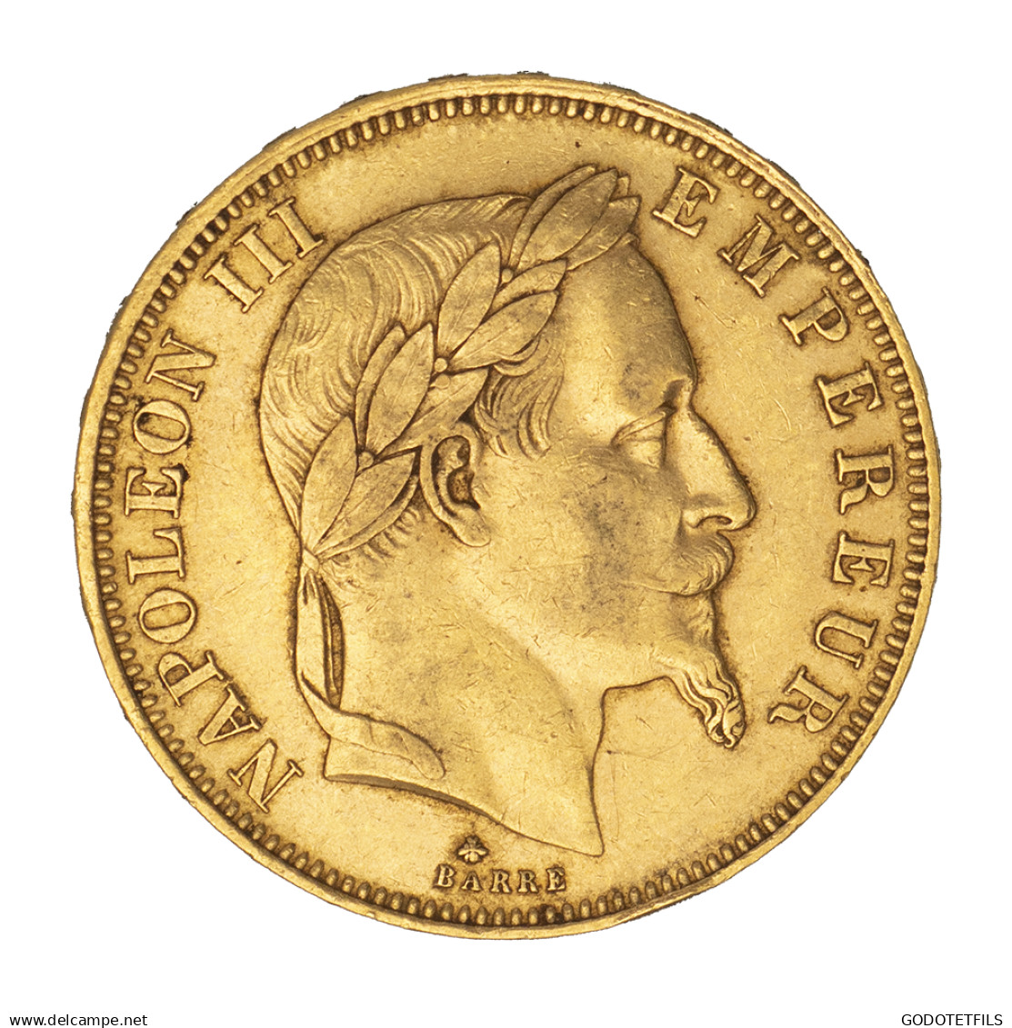 Second-Empire-50 Francs Napoléon III, Tête Laurée 1865 Paris - 50 Francs (goud)