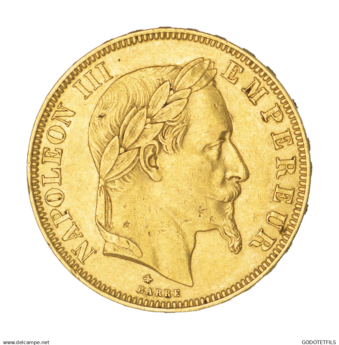 Second-Empire-50 Francs Napoléon III, Tête Laurée 1866 Paris - 50 Francs-or