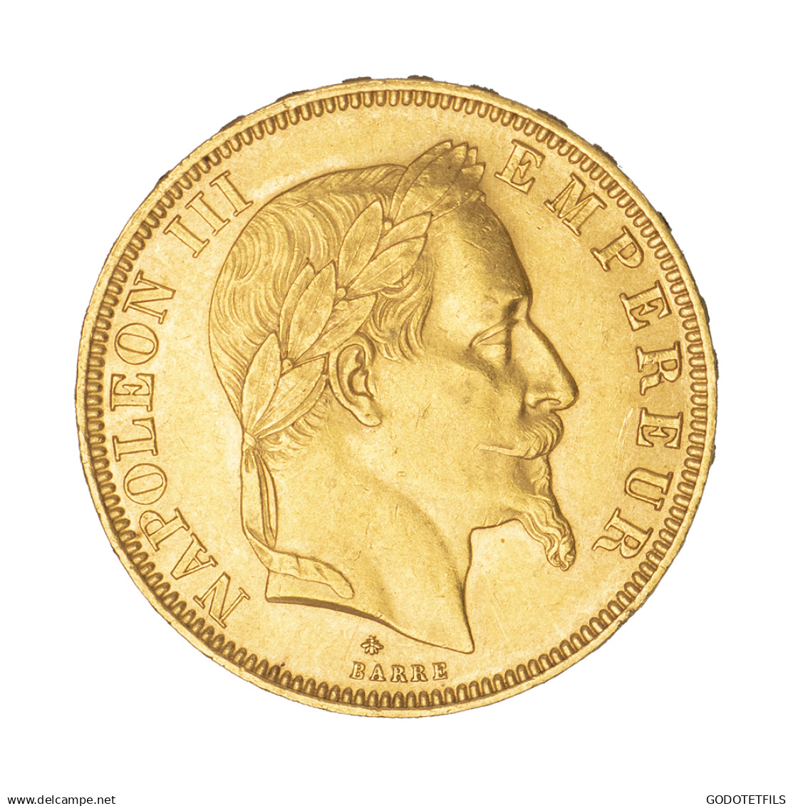 Second-Empire-50 Francs Napoléon III, Tête Laurée 1866 Paris - 50 Francs (oro)