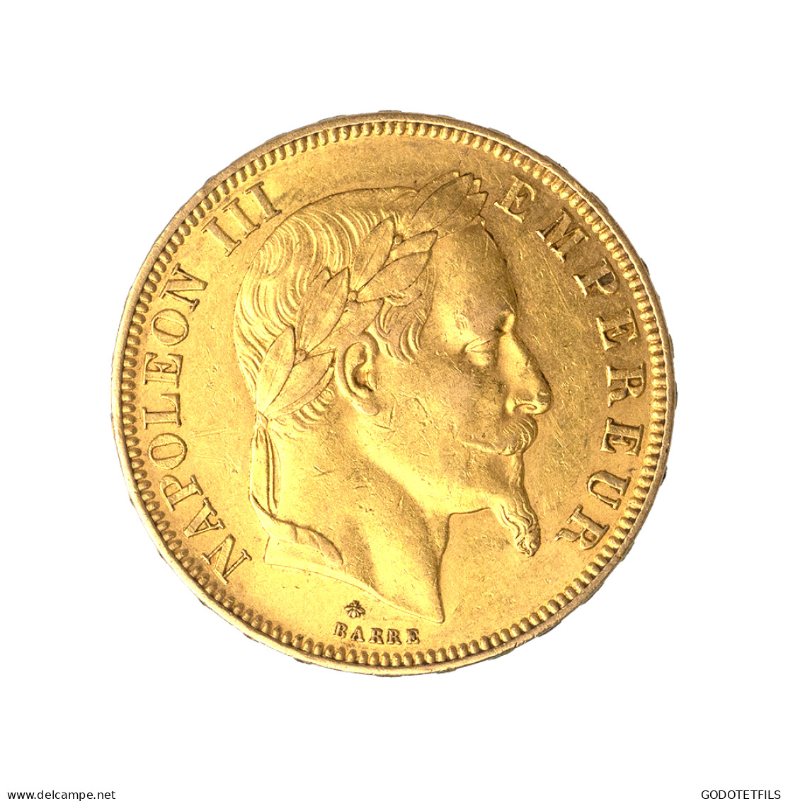 Second-Empire-50 Francs Napoléon III, Tête Laurée 1866 Paris - 50 Francs (gold)