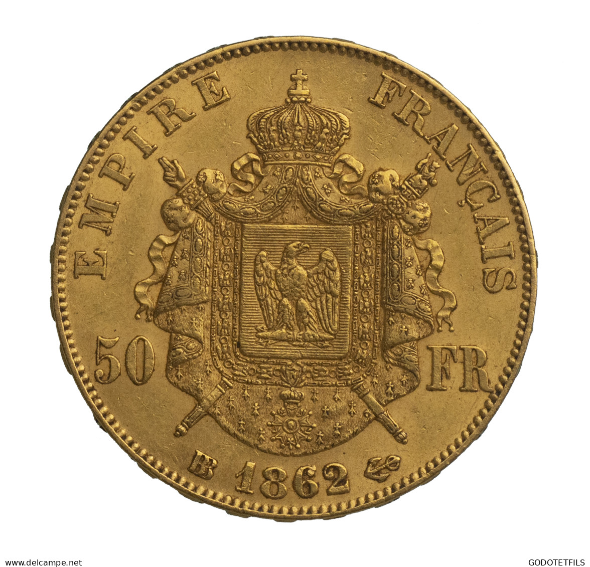 50 Francs Napoléon III, Tête Laurée 1862 Strasbourg - 50 Francs (gold)